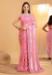 Picture of Elegant Georgette & Silk Light Pink Saree