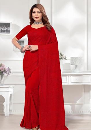 Picture of Charming Georgette Fire Brick Saree