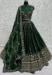 Picture of Chiffon & Satin Dark Olive Green Lehenga Choli