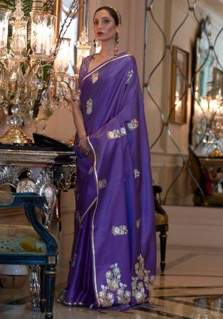 Picture of Resplendent Organza Purple Saree