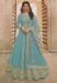 Picture of Alluring Silk Sky Blue Anarkali Salwar Kameez