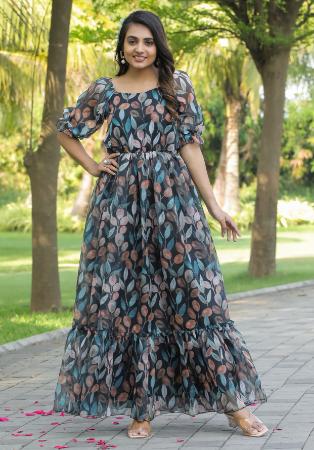 Picture of Fine Georgette Black Kurtis & Tunic