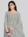 Picture of Graceful Silk Dark Grey Straight Cut Salwar Kameez