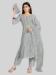 Picture of Graceful Silk Dark Grey Straight Cut Salwar Kameez