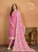 Picture of Georgette Pale Violet Red Straight Cut Salwar Kameez