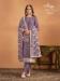 Picture of Statuesque Georgette Grey Straight Cut Salwar Kameez