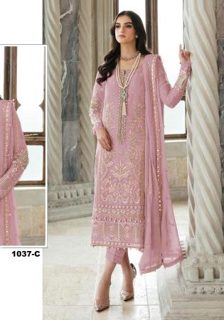 Picture of Georgette Rosy Brown Straight Cut Salwar Kameez