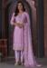 Picture of Chiffon Rosy Brown Straight Cut Salwar Kameez