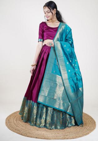 Picture of Radiant Silk Brown Lehenga Choli