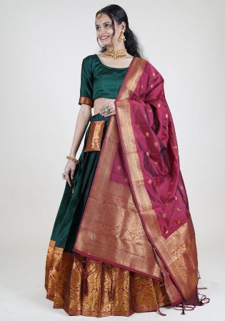 Picture of Beautiful Silk Sea Green Lehenga Choli