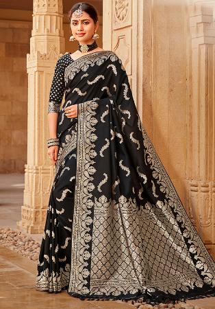 Picture of Sublime Silk Black Saree