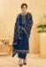 Picture of Organza Midnight Blue Straight Cut Salwar Kameez