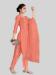 Picture of Splendid Silk Dark Salmon Straight Cut Salwar Kameez