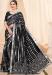 Picture of Sightly Georgette & Net Black Saree