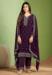 Picture of Georgette Dark Olive Green Straight Cut Salwar Kameez