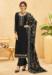 Picture of Comely Organza Black Straight Cut Salwar Kameez