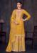 Picture of Chiffon Golden Rod Straight Cut Salwar Kameez