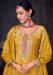 Picture of Chiffon Golden Rod Straight Cut Salwar Kameez