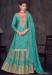 Picture of Chiffon Steel Blue Straight Cut Salwar Kameez