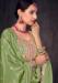 Picture of Chiffon Dark Sea Green Straight Cut Salwar Kameez