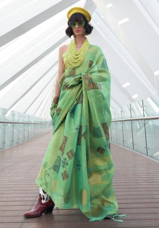 Picture of Radiant Chiffon Medium Spring Green Saree