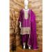 Picture of Marvelous Chiffon Brown Straight Cut Salwar Kameez