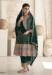 Picture of Chiffon Dark Green Straight Cut Salwar Kameez