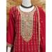 Picture of Sightly Chiffon Maroon Straight Cut Salwar Kameez