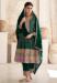 Picture of Chiffon Dark Green Straight Cut Salwar Kameez