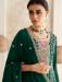 Picture of Chiffon Dark Green Straight Cut Salwar Kameez