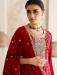 Picture of Ravishing Chiffon Maroon Straight Cut Salwar Kameez