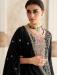 Picture of Graceful Chiffon Black Straight Cut Salwar Kameez