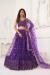 Picture of Delightful Net Purple Lehenga Choli