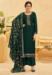 Picture of Organza Dark Slate Grey Straight Cut Salwar Kameez