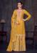 Picture of Chiffon Dark Golden Rod Straight Cut Salwar Kameez