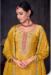 Picture of Chiffon Dark Golden Rod Straight Cut Salwar Kameez