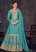 Picture of Chiffon Cadet Blue Straight Cut Salwar Kameez