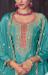 Picture of Chiffon Cadet Blue Straight Cut Salwar Kameez