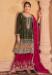 Picture of Pleasing Chiffon Dark Red Straight Cut Salwar Kameez