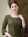 Picture of Cotton Dark Olive Green Readymade Salwar Kameez