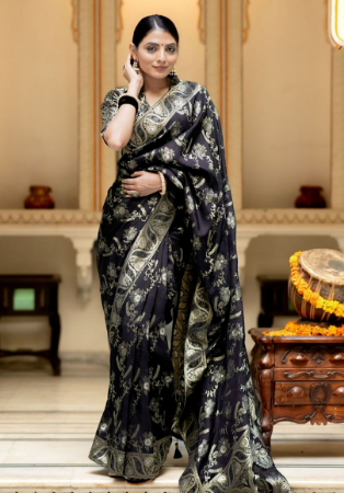 Picture of Admirable Silk Black Saree