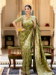 Picture of Sightly Silk Olive Drab Saree