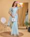 Picture of Enticing Silk & Organza Light Blue Saree