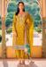 Picture of Chiffon & Silk Golden Rod Straight Cut Salwar Kameez