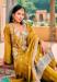 Picture of Chiffon & Silk Golden Rod Straight Cut Salwar Kameez