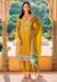 Picture of Chiffon Dark Golden Rod Straight Cut Salwar Kameez