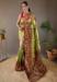 Picture of Well Formed Silk Yellow Green Saree