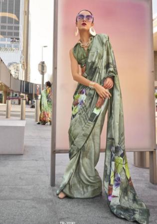 Picture of Good Looking Satin & Silk Grey Saree