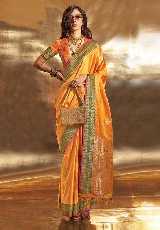 Picture of Excellent Satin & Silk Chocolate Saree