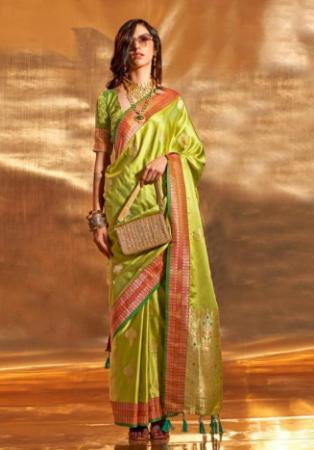 Picture of Ideal Satin & Silk Olive Saree